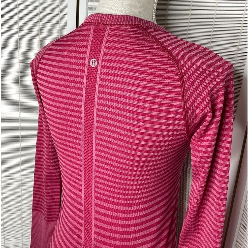Lululemon Swiftly Tech Long Sleeve Heathered Berry Rumble Pink Size 6